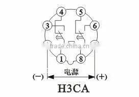H3CA LCD Display Output Digital Auto Solid State Time Relay with CE