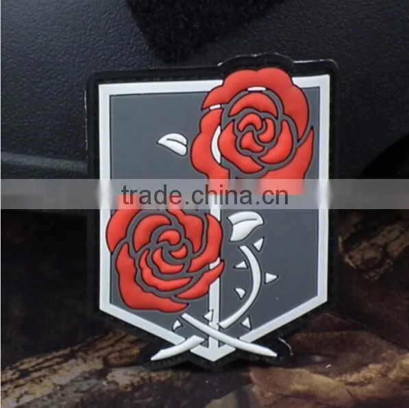 To Advance The Giant Attack On Titan Survey Corps Armbands Pvc Patch Armband Disposable Military Patches Badges