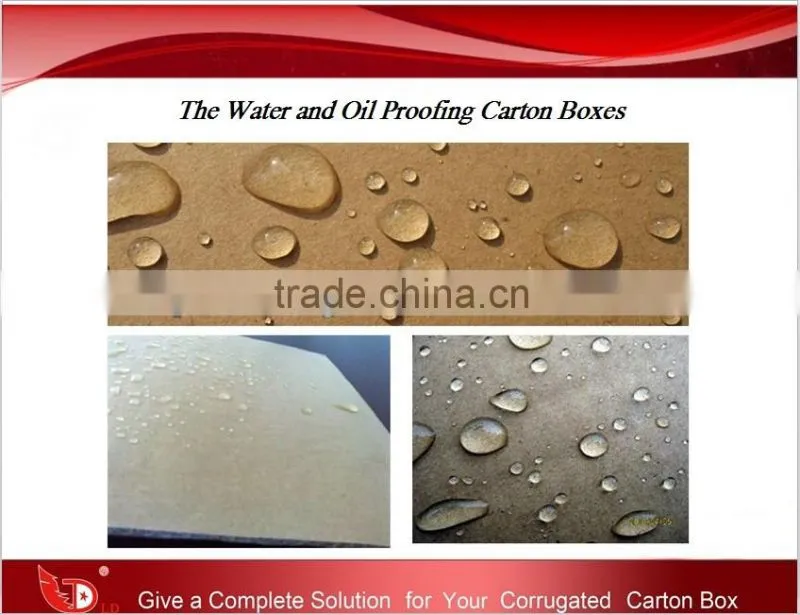 The Water and Oil Proofing Carton Boxes