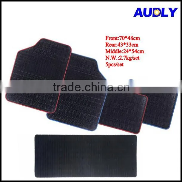 CM5002 Universal Rubber Floor Mats 5-Piece Black