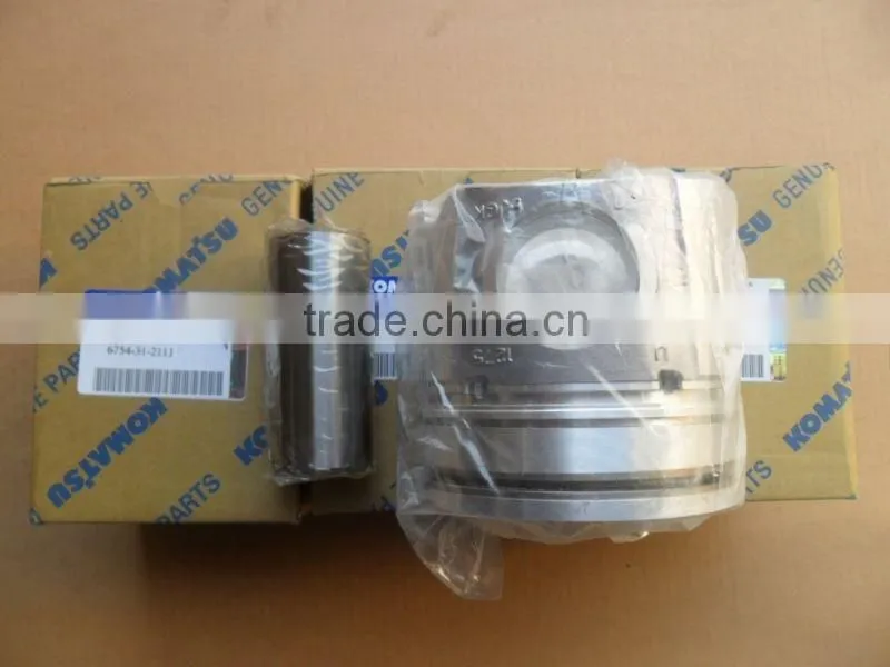 Diesel Engine S6D107 piston ring 6754-31-2010 piston 6754-31-2111 piston pin