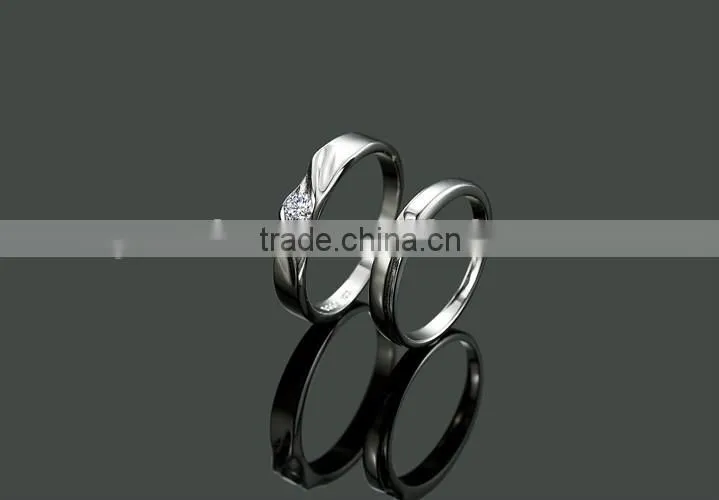 2014 Latest 925 silver double band chain ring