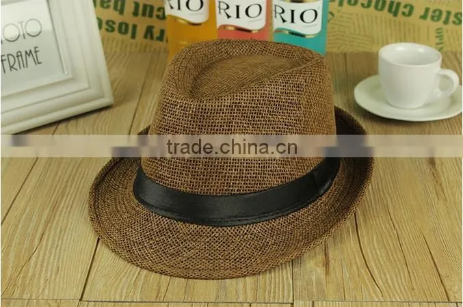 New Arrive Nature Straw Paper New Summer Design Borsalino Trilby Hat
