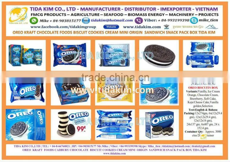 OREO BISCUIT TIDA KIM - OEM PRODUCTION - VIETNAM EXPORTER -MAIN DISTRIBUTOR INDO THAI
