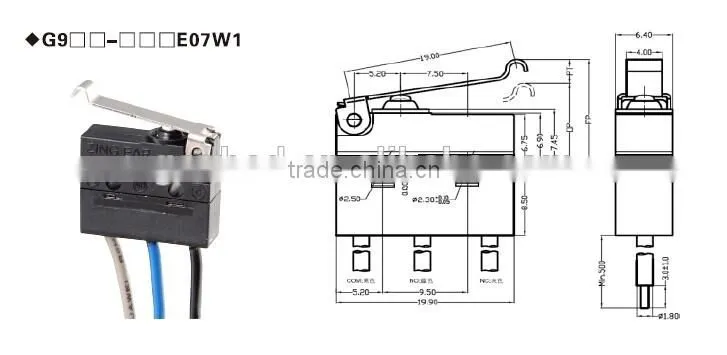 G9 sealed waierproof mirco switch IP67