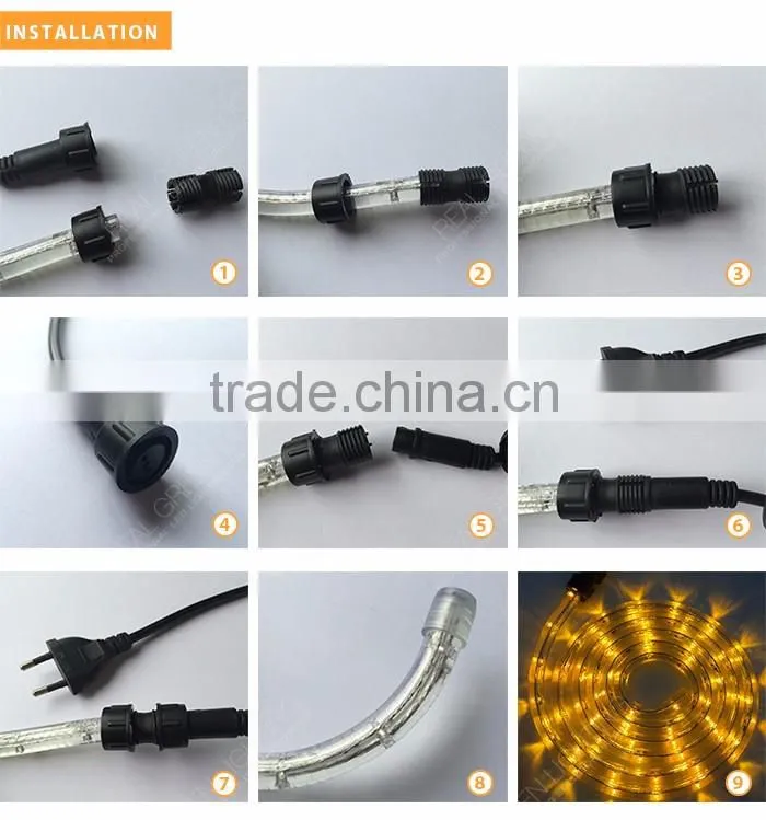 Copper line LED Rope Light IP65 Outdoor Underwater LED Rope Light