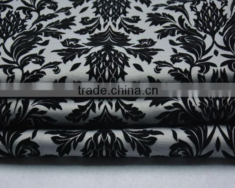 Jiufan Textile Good Quality Roma with Flocking Polyester Spandex 95/5 Ponti Fabric For Lady's Sweater Garment
