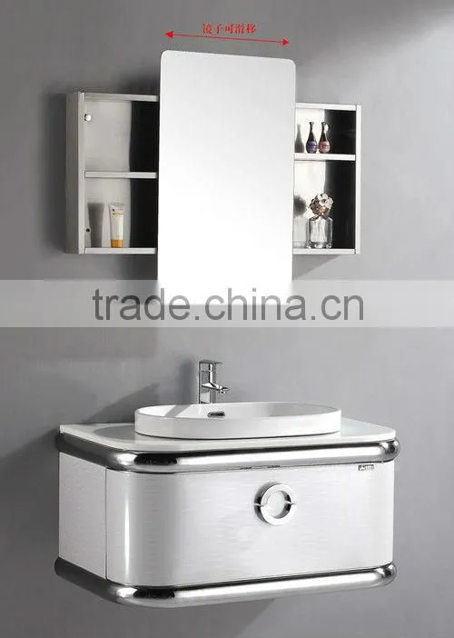 newest 304 stainless steel bathroom vanities HJ8011