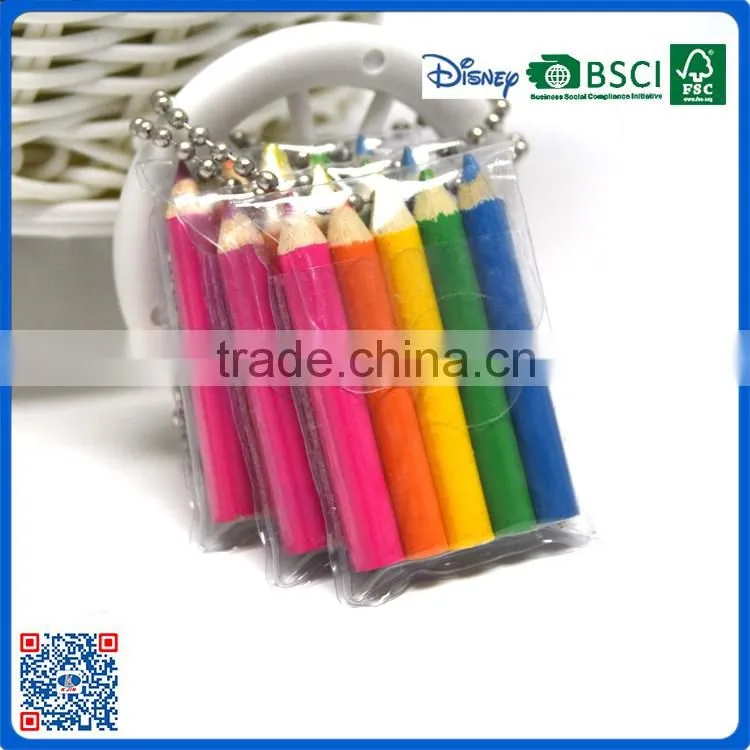 Korean small size novelty colorful pencils into PVC bag