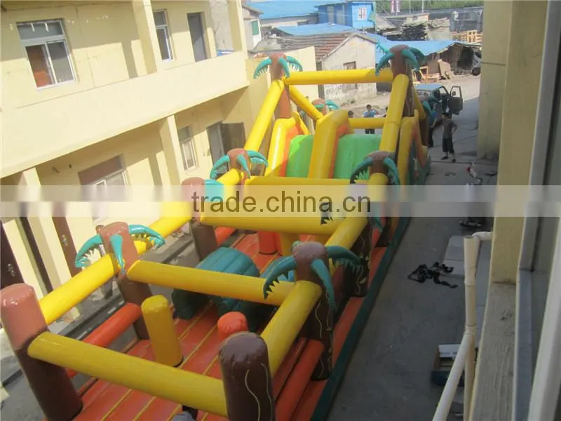 Plam Jungle boot camp inflatable obstacle course