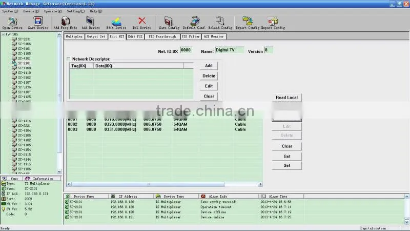 mpeg4 multiplexer /catv multiplexer/tv multiplexer/headend 8 in 1