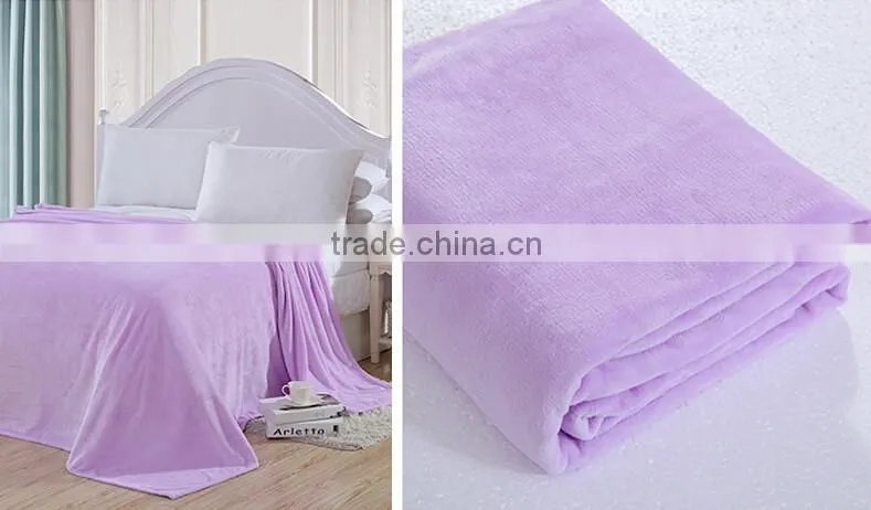 Solid color flannel blanket