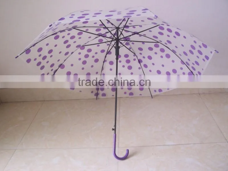 2016 Custom wholesale rain promotional best selling transparent poe umbrella