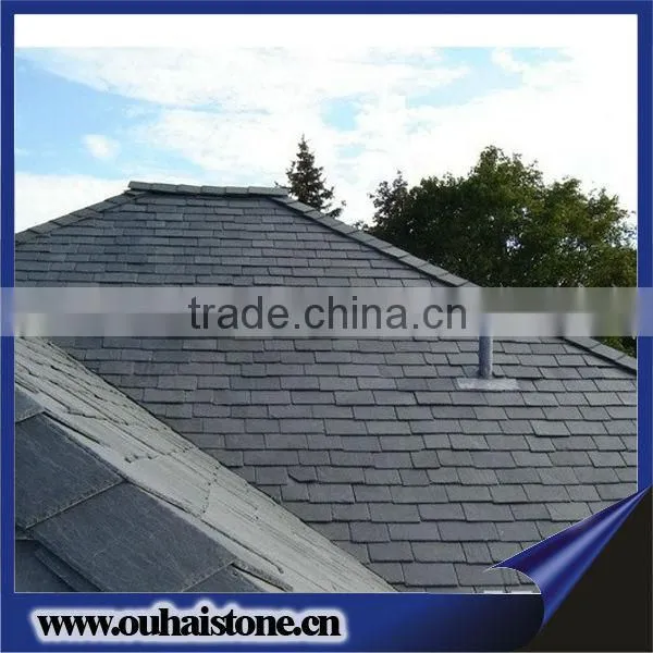 Natural black slate thin slate roofing tile