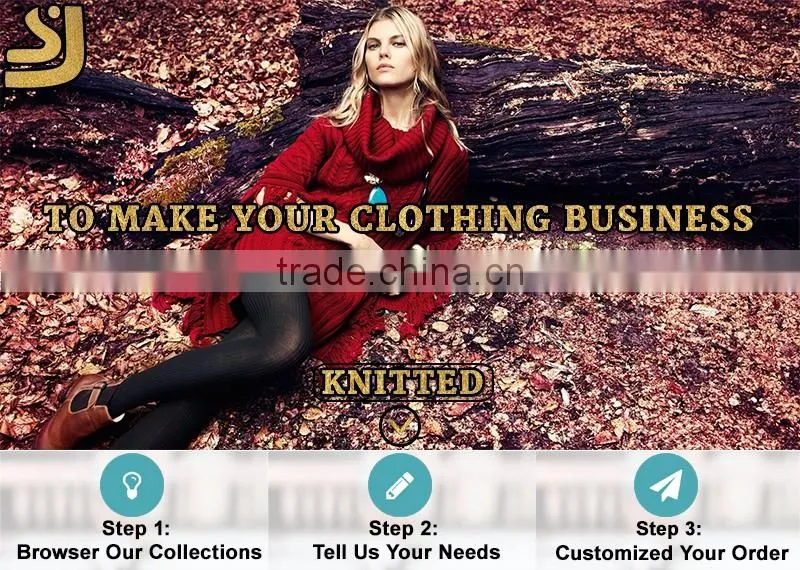 Cheap fashion Ladies asymmetric knitted woman sweater