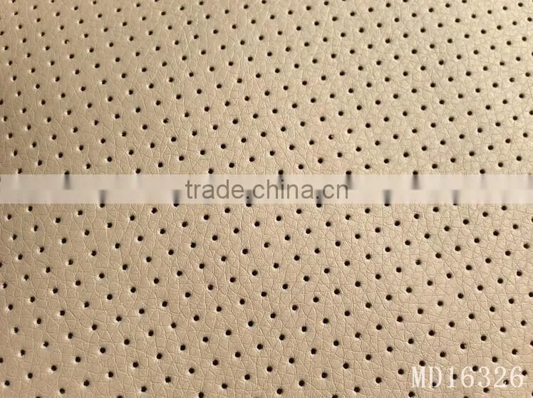 Pu punched leather for car seat upholstery