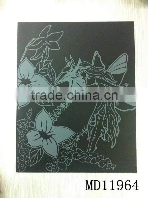 Flower inkjet Engraving card/Scratch art foil paper/foil card/Scratch foil paper engraving art quilling art paper