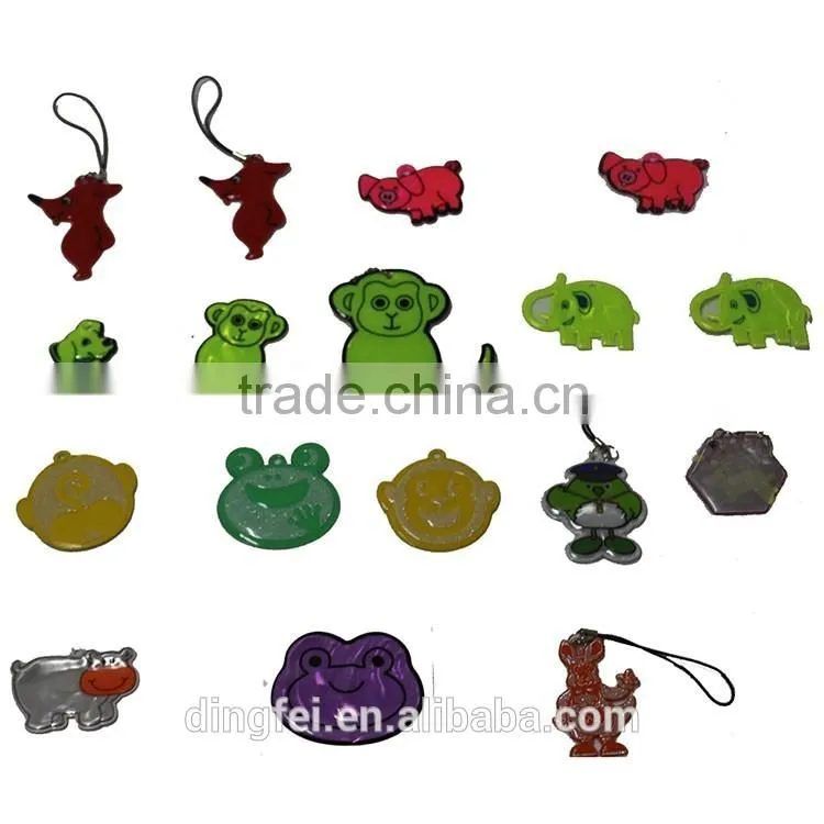 light PVC reflective keychain animal shape