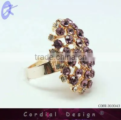 new wholesale fashion colour rhinestone ring