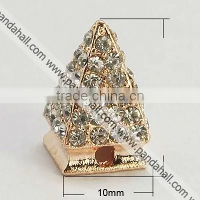 Alloy Rhinestone Beads, Cone(RB-I026-01M)