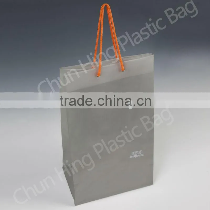 Custom printed rope handle plastic shopping bag
