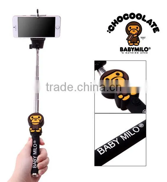 Factory Wholesale Hello Kitty Baymax Micky Selfile Stick No Bluetooth No Battery