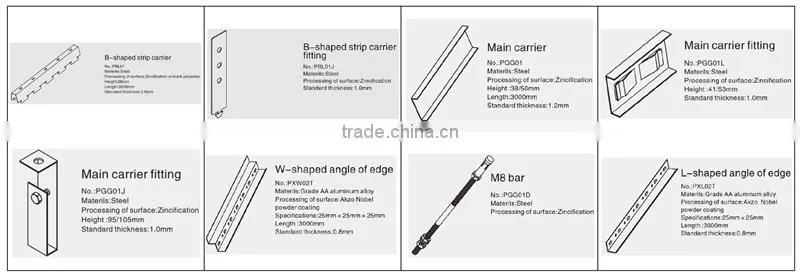 Rust Proof Customized Aluminum/Metal B Shaped Strip Linear Interior Ceiling