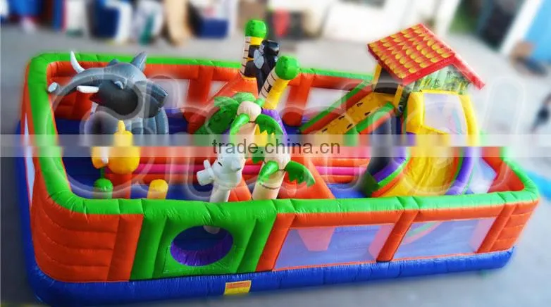 Customized inflatable zoon park, inflatable fun city