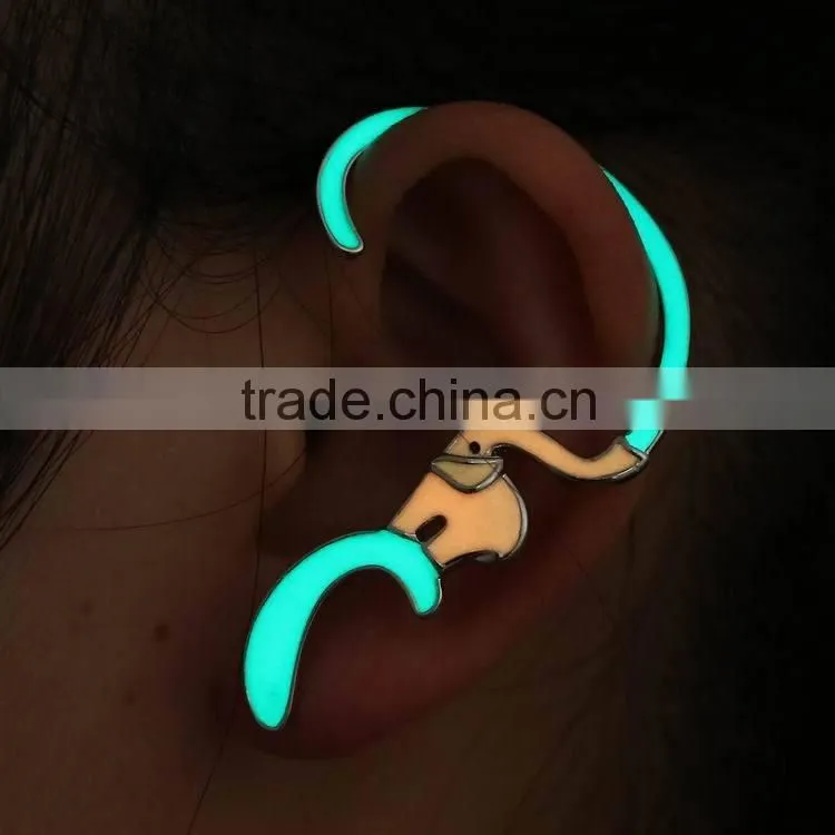 glow animal shaped stud women fancy earrings