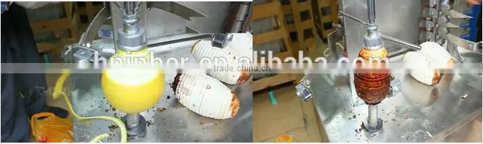 Pawpaw peeler equipment with capacity 240pcs/h