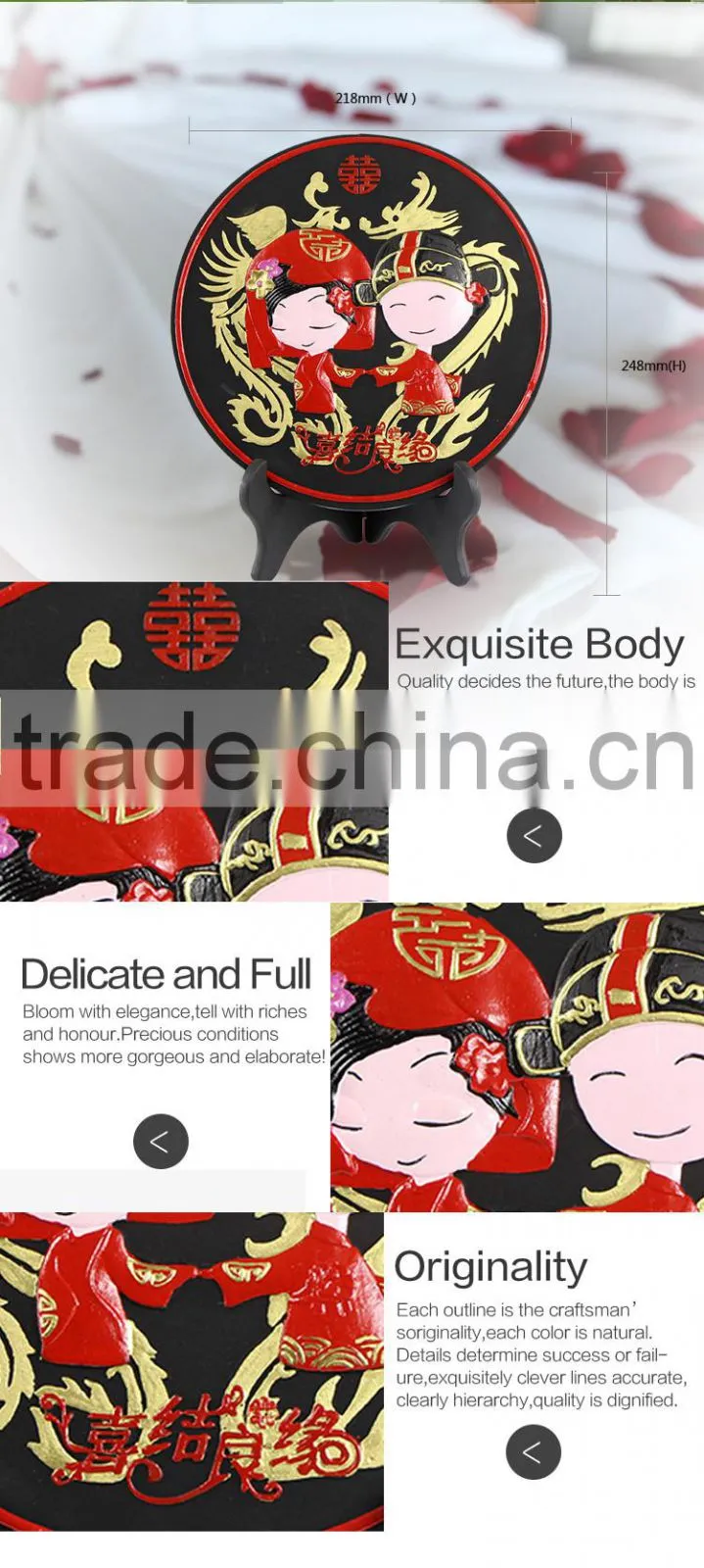 In the bedroom to purify the air, is good for sleep wooden handicraft activated carbon wedding decoration