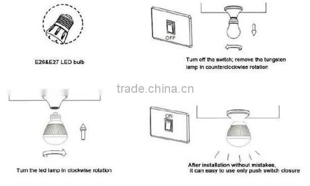 220V LED Bulb, 9W Replace 100W Halogen, E27/E26/22 Base, , CE Rohs UL Approved, 3 Years Warranty