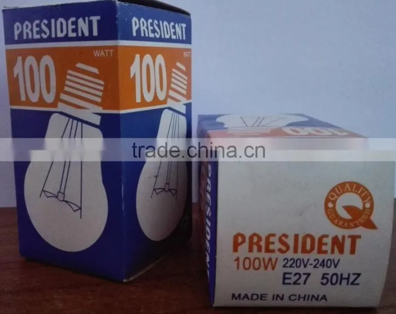 president incandescent bulbs Clean edison lamp filament E27bulb 220V 100W