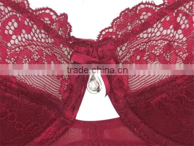 Stylish unlined bra longline bra and lace panty(FPY318)