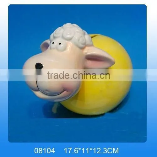 Hot selling popular animal money bank,ceramic cow piggy bank,ceramic cow money box