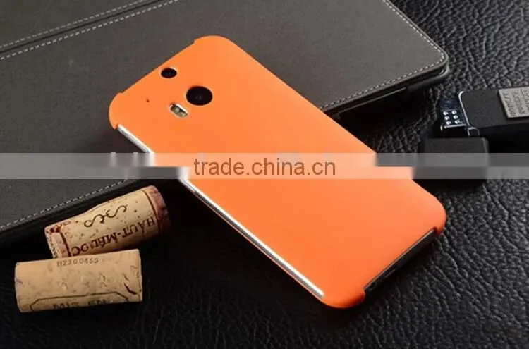 Smart Flip Dot View Cover Case For HTC One M8 Auto Sleep Wake function Phone Case With Stylish Matrix Design