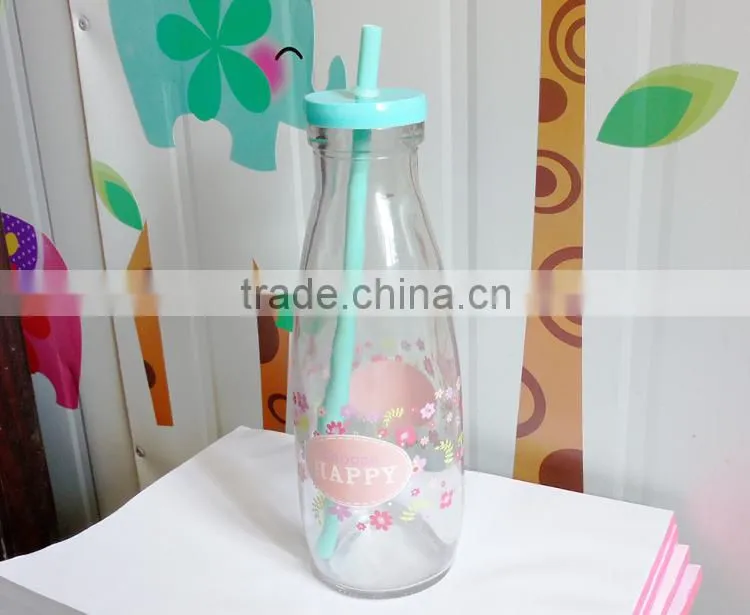 100ml/200ml/250ml/500ml/1000ml bulk glass milk bottles with plastic white lid