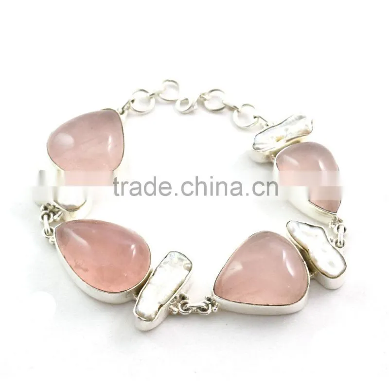 Rutilated Quartz bracelet silver jewelry with natural gems 925 solid sterling silver jewelry