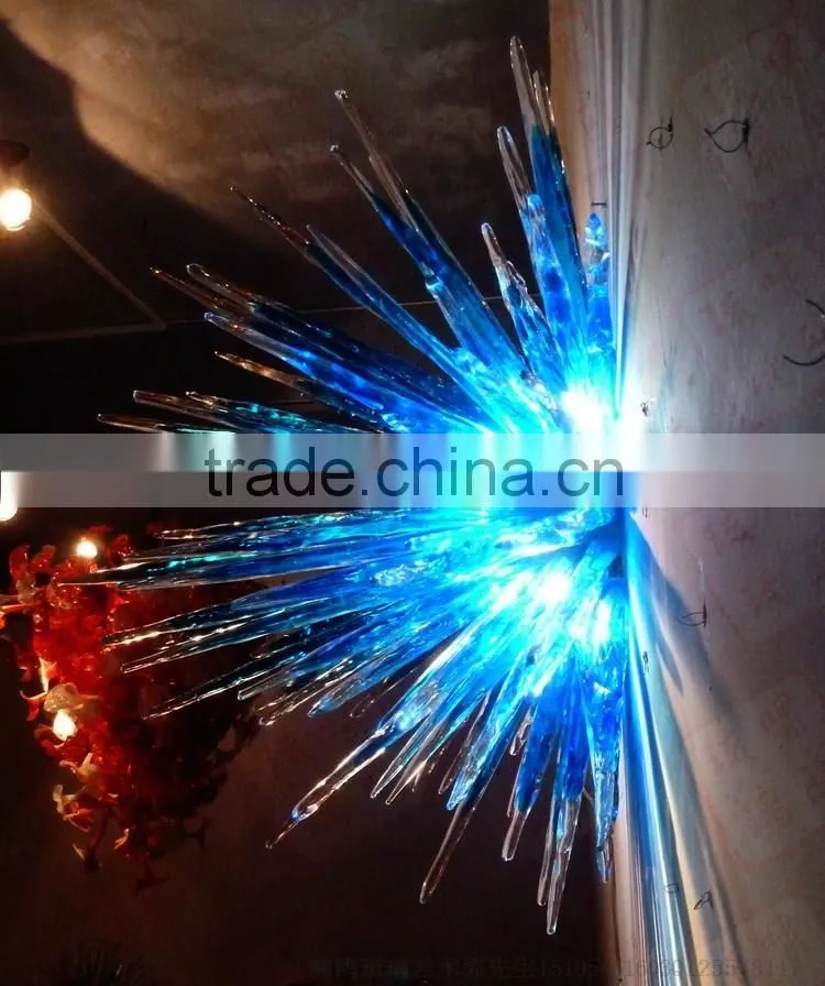 hand blown glass wall decoration XO-20150703&Murano glass chandelier from famous Chinese glass artist Mr Ou