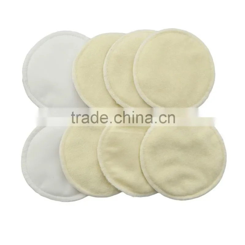 HB-B001 Natural washable organic bamboo nursing pads reusable breast pad pack