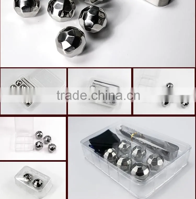 Stainless Steel Chilling Reusable Diamond Shape Ice Cube for Whiskey,Red Wine,Beverage
