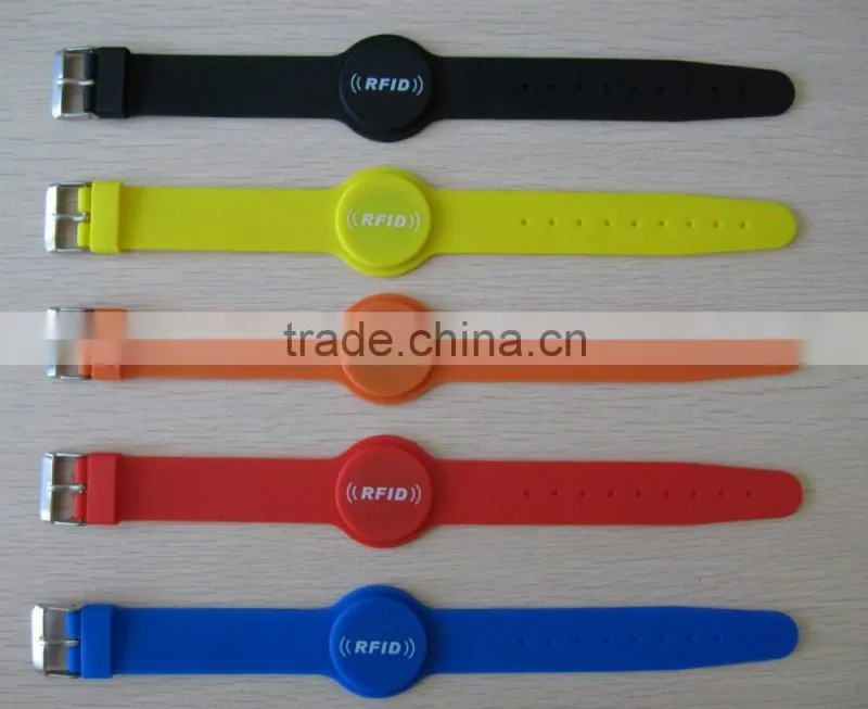 Customized logo RFID woven wristbands ,for event use RFID woven wristbands