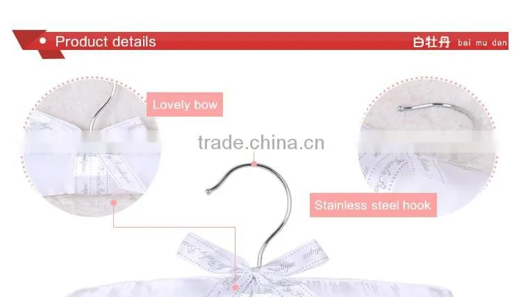 Cute silk ribbon clothes hanger for kid
