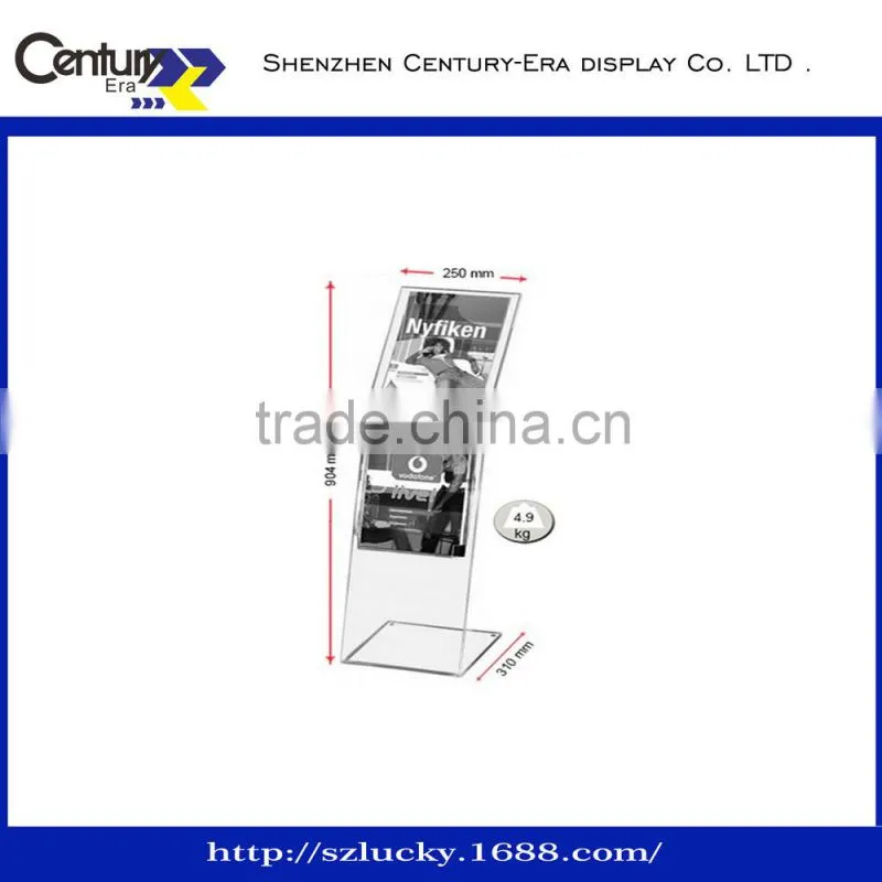 Acrylic folder holder unique design file rack ,custom all shape sign holder
