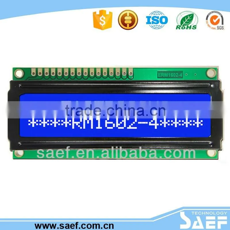 Monochrome 16x2dots character lcd display glass module MCU interface LCD module