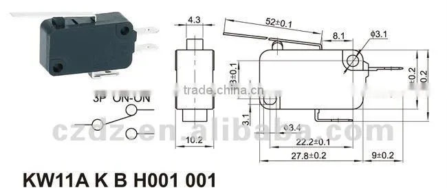 VMS-15-1B5 factory supply 15A/250VAC screw terminal micro switch rain type travel switch