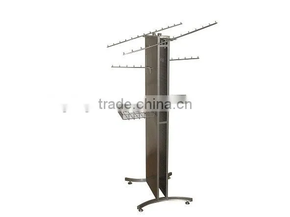 Manufacture Fashion design floor standing metal hanging swimwear clothes display racks for swim shop HSX-186