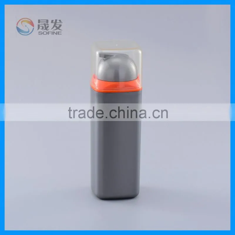 Square plastic lotion pump bottle