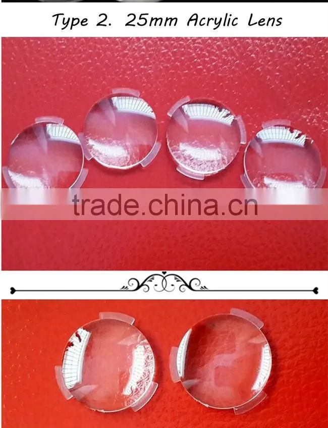 BIJIA 25mm acrylic google cardboard biconvex lens for virtual reality glasses/Google cardboard lens/3D glasses