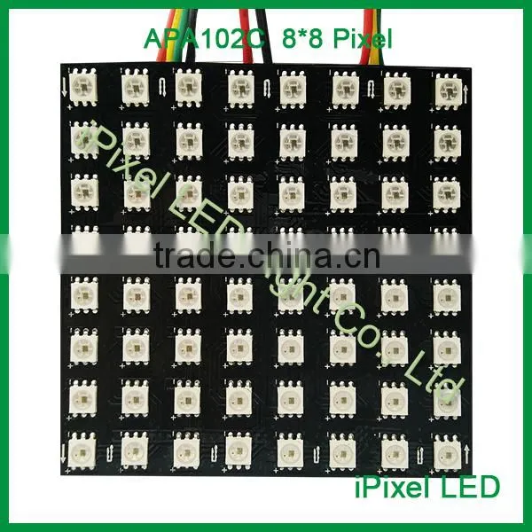 8x8 DC5V 64 pcs Individually addressable RGB led matrix